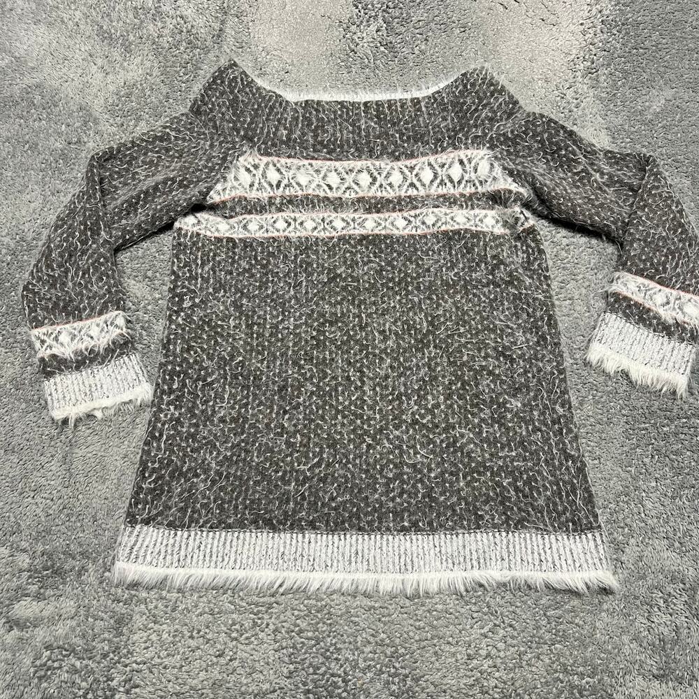 Sleeping On Snow Anthro Sweater Womens Medium Gray Wool Blend